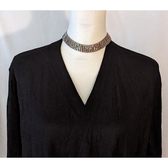 Vtge Aurora Crystal Choker 6 rows Flashed All Kinds Of Color.Kneck Size 15" - Picture 6 of 16